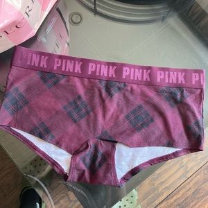 3/$15 PINK VS Plaid Logo Boyshort Large Undies